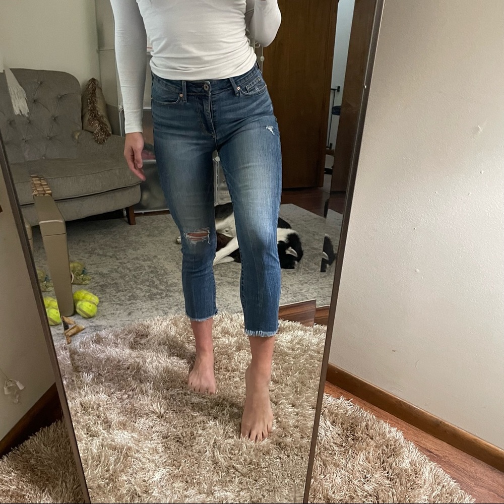 Levi’s High-Rise Slim Crop Raw Hem Jeans